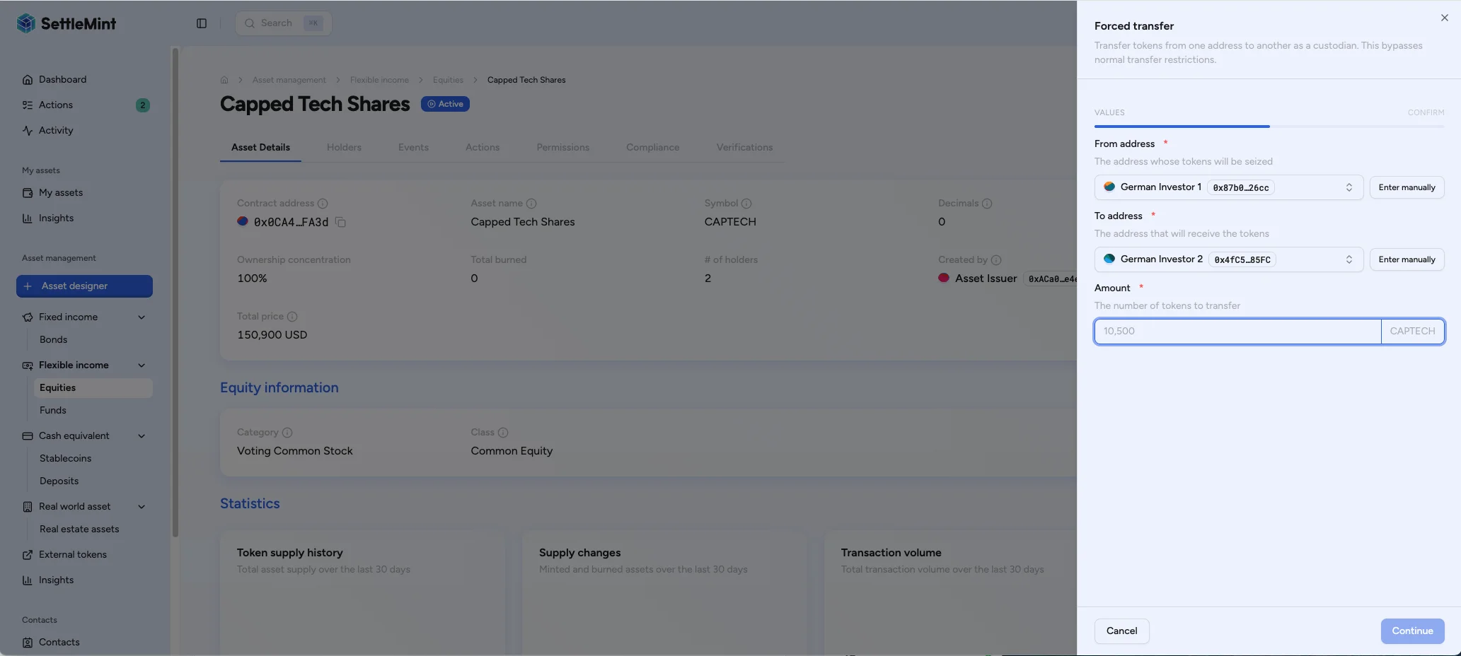 Forced transfer form