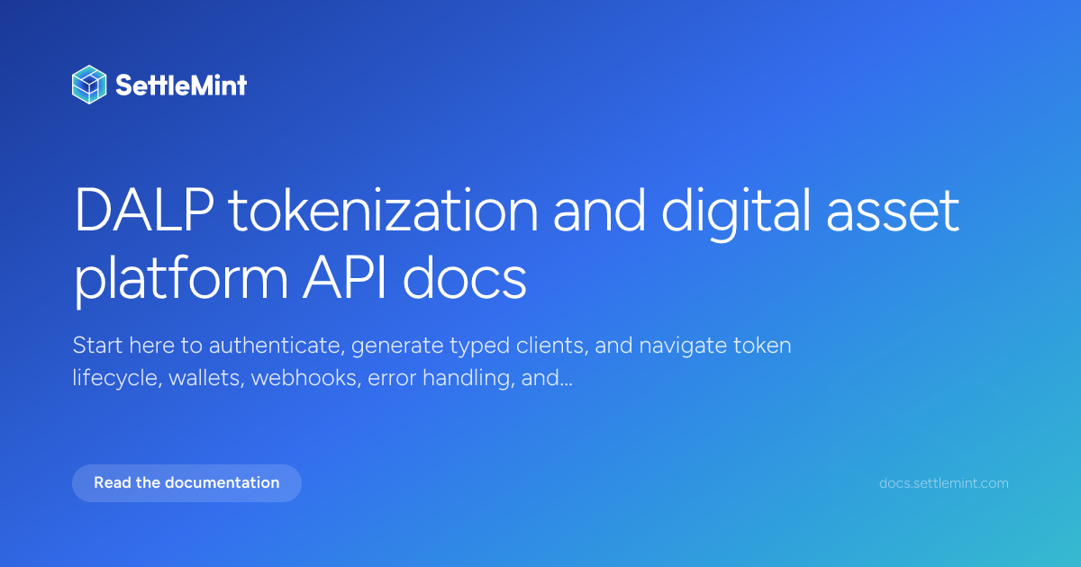 API reference | DALP Documentation | SettleMint