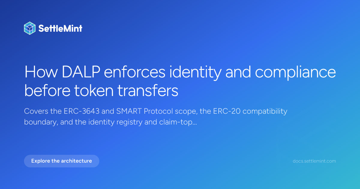ERC-3643 compliance standard | DALP Documentation | SettleMint