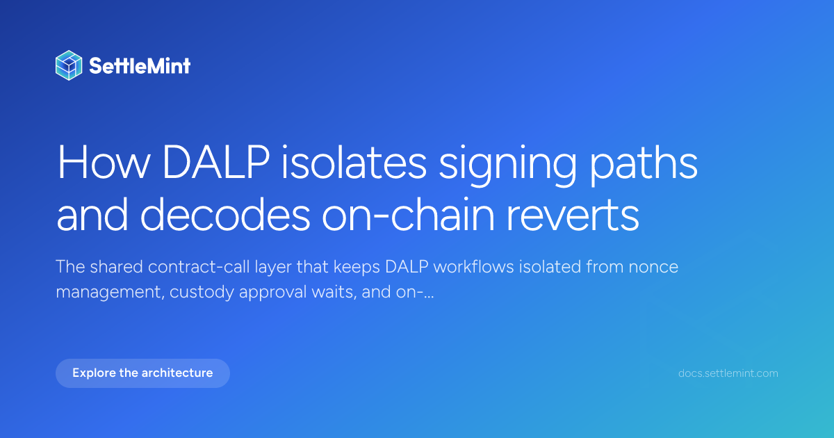Contract Runtime | DALP Documentation | SettleMint