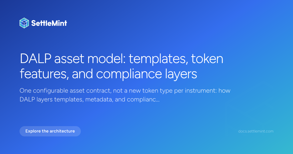 Tokenization modeling | DALP Documentation | SettleMint