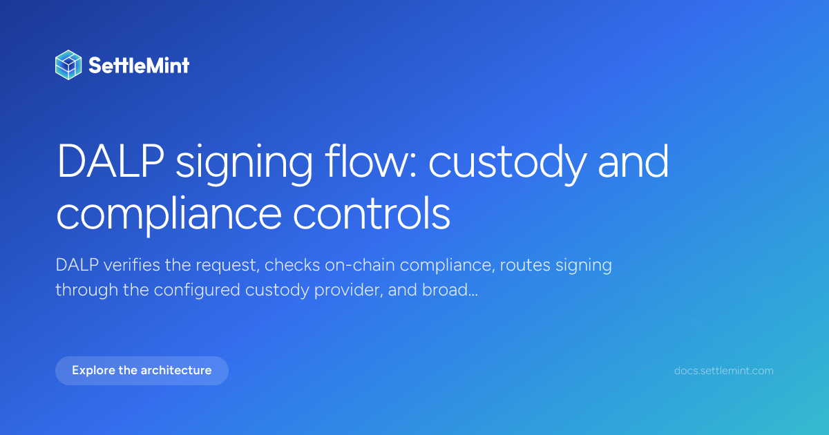 Signing Flow | DALP Documentation | SettleMint