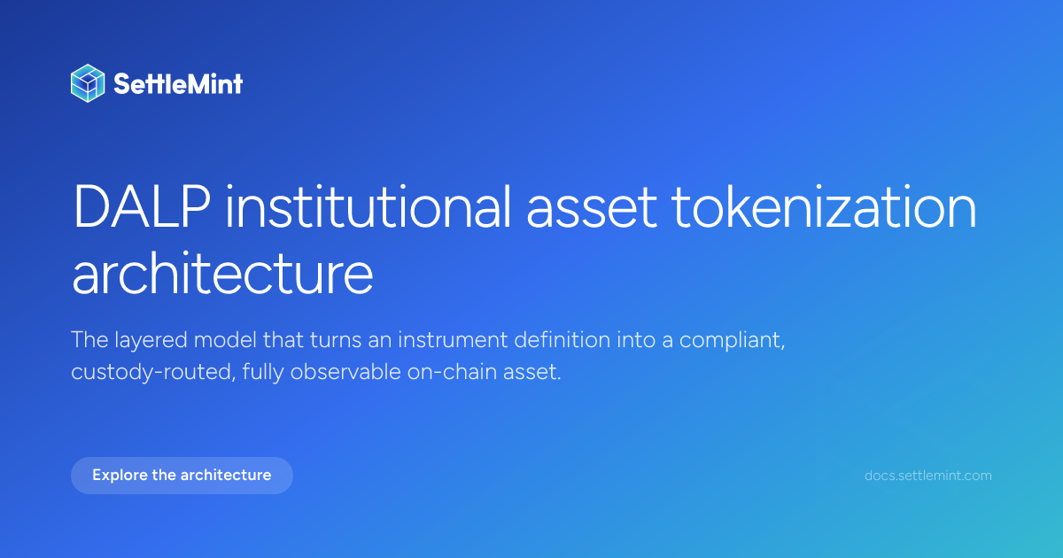 Asset model | DALP Documentation | SettleMint