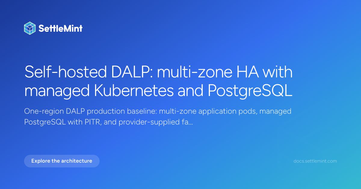 Cloud-native high availability | DALP Documentation | SettleMint