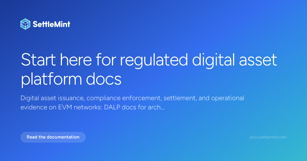 DALP documentation | DALP Documentation | SettleMint
