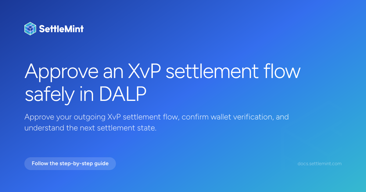 Approve | DALP Documentation | SettleMint