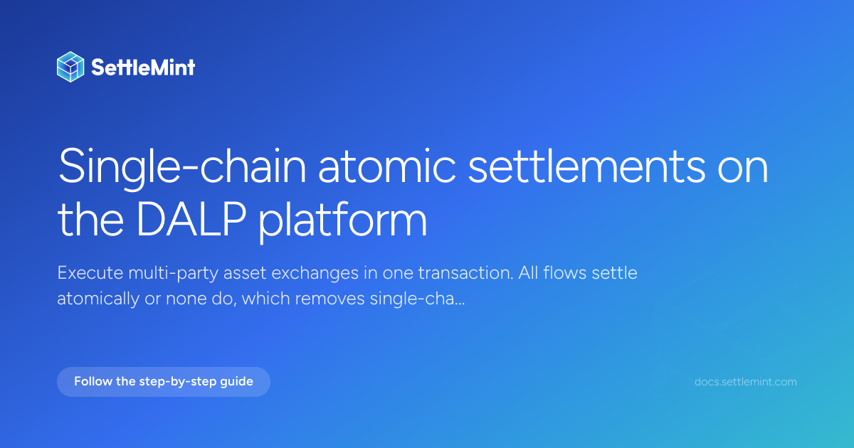 Overview | DALP Documentation | SettleMint