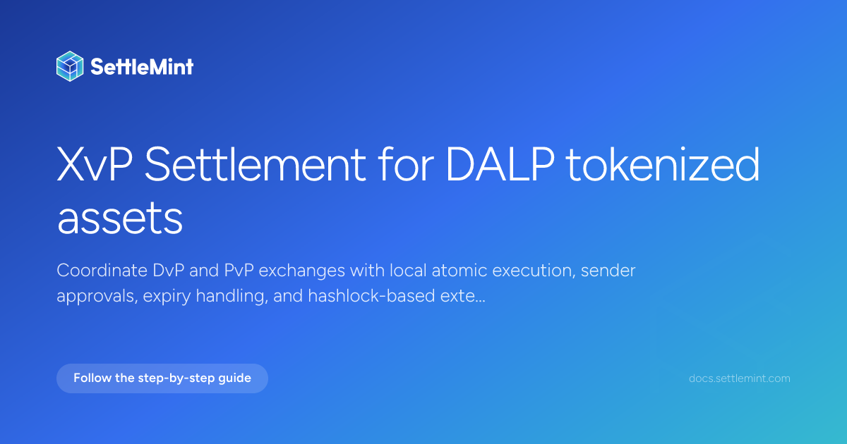 Overview | DALP Documentation | SettleMint